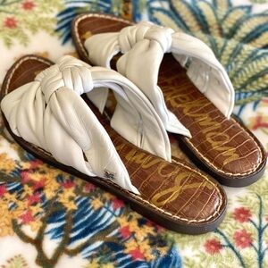 White Knotted Women's Sandals